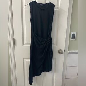 Trouvé Black Asymmetric Sleeveless Dress Size X-small